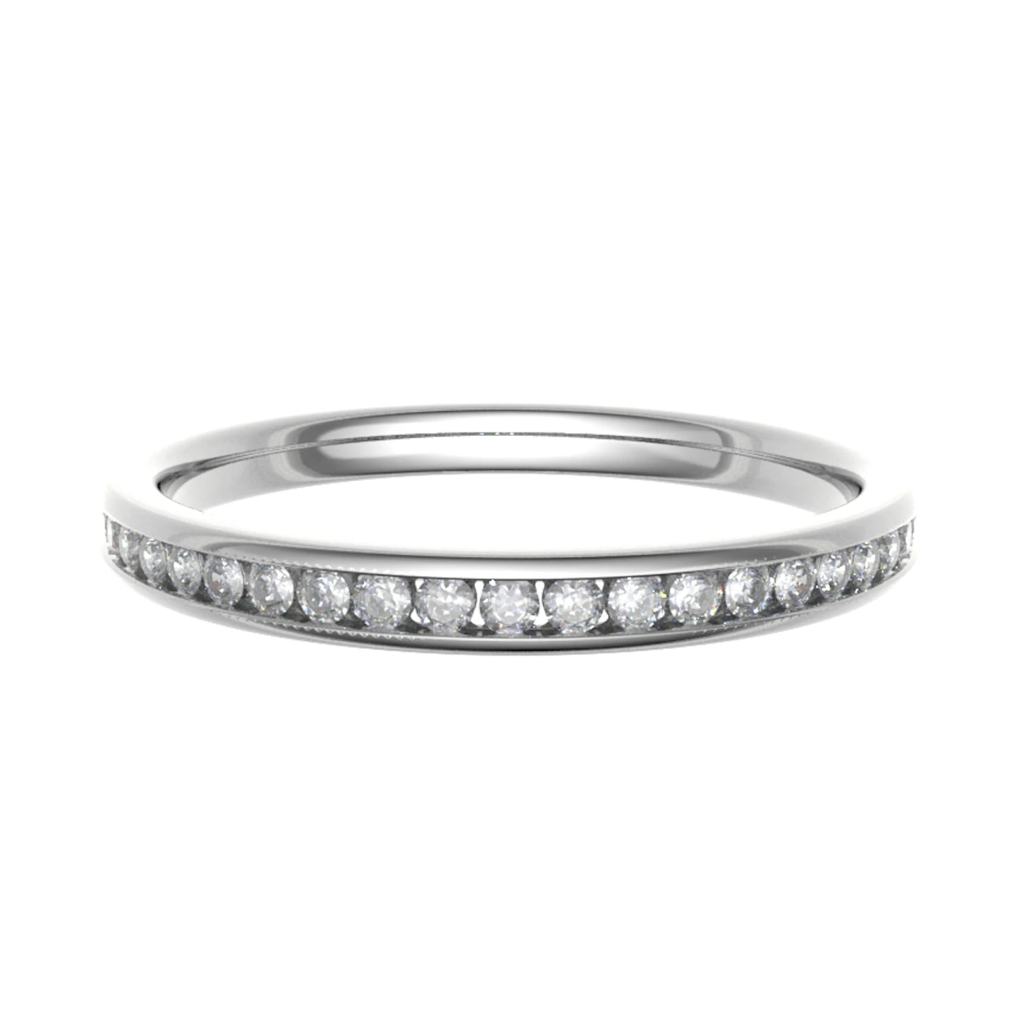 2mm Channel Set Half Eternity