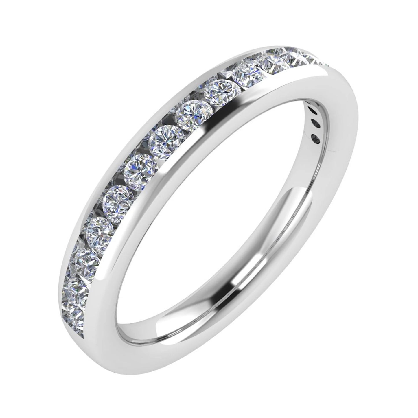 3mm Channel Set Half Eternity