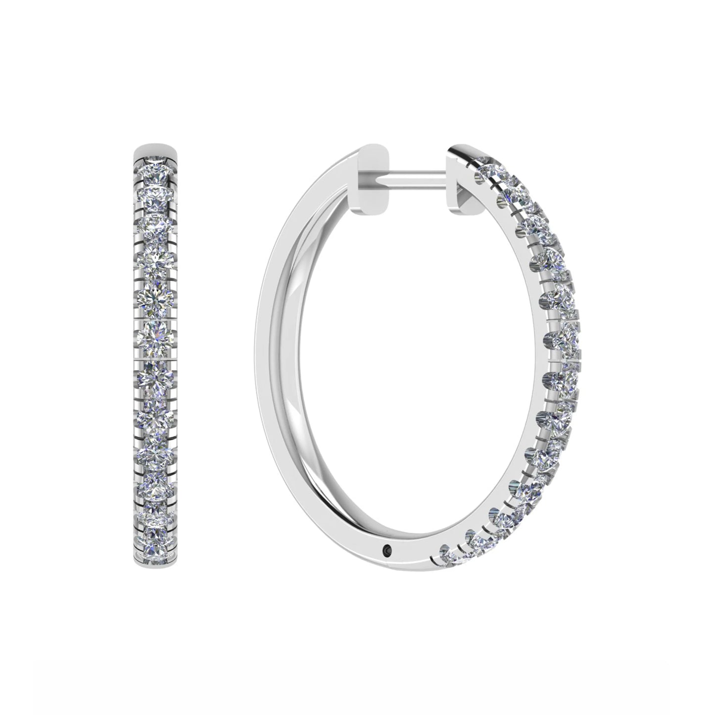 0.50CT Microset Diamond Huggies