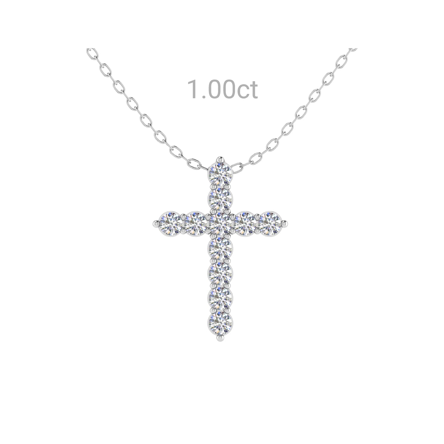 1.00CT Diamond Cross Pendant