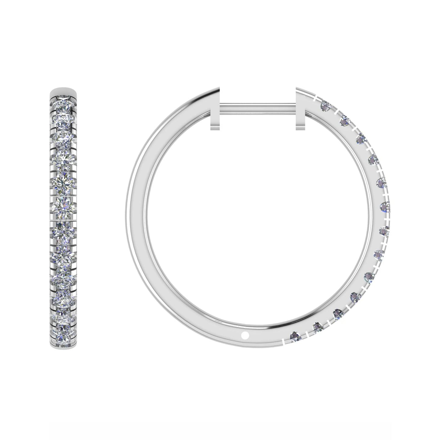 0.50CT Microset Diamond Huggies