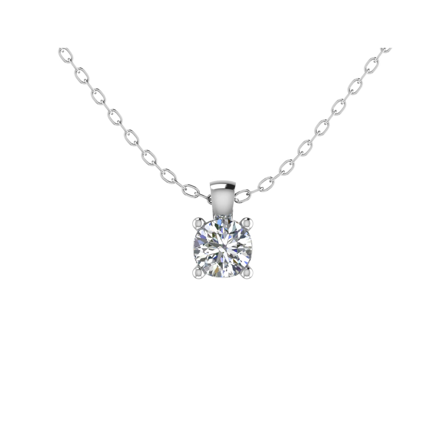 Round Diamond Four Claw Pendant