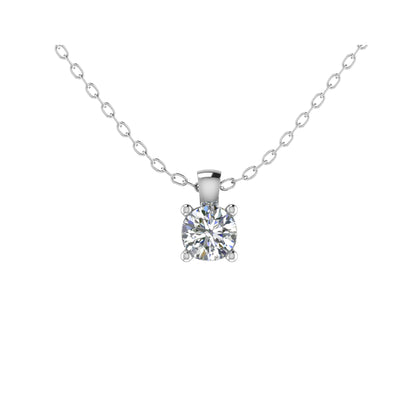 Round Diamond Four Claw Pendant