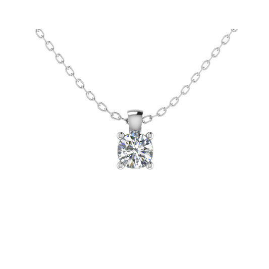 Round Diamond Four Claw Pendant